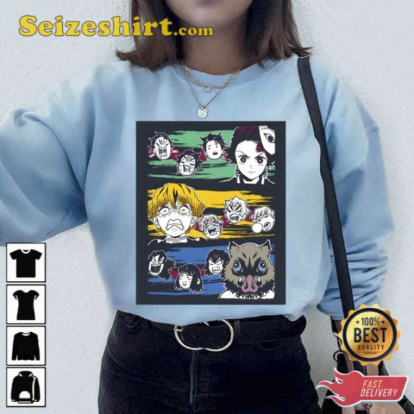 Team Kimetsu no Yaiba Anime Tanjiro Zenitsu Inosuke Unisex Hoodie