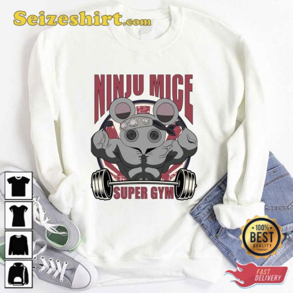 Tengen Ninju Muscle Mouse Super Gym Kimetsu No Yaiba Shino Buff Mice Hoodie