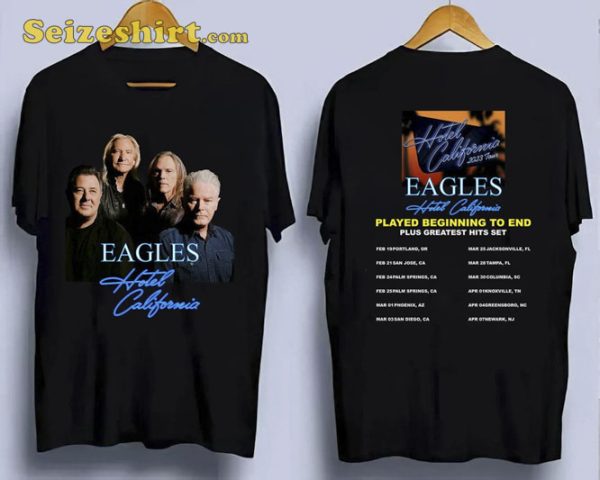 The Eagles Hotel California Tour 2023 Plus Greatest Hit Set Shirt