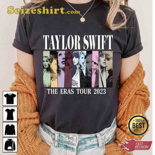 Taylor Shane Into Stage On Eras Tour 2023 T-Shirt