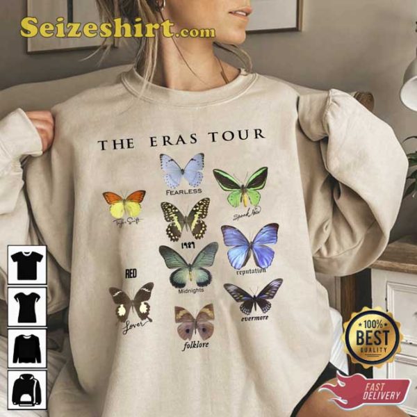 The Eras Tour Butterfly Fearless Reputation Swiftie Gift Unisex Shirt