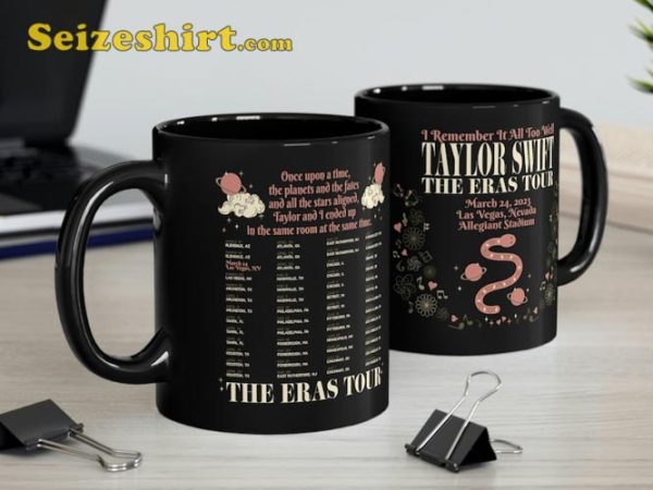 The Eras Tour Concert Date City and Venue Ceramic Mug Gift for Swiftie Fans