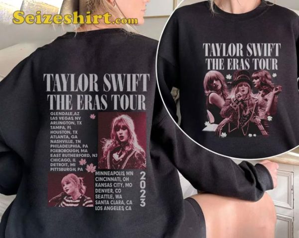 The Eras Tour Taylor Swiftie Eras Music Concert 2023 Tour Date Shirt