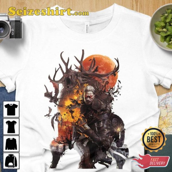 The Witcher Geralt of Rivia Gaming Video Unisex TShirt