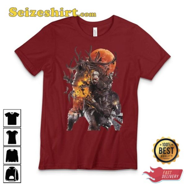 The Witcher Geralt of Rivia Gaming Video Unisex TShirt