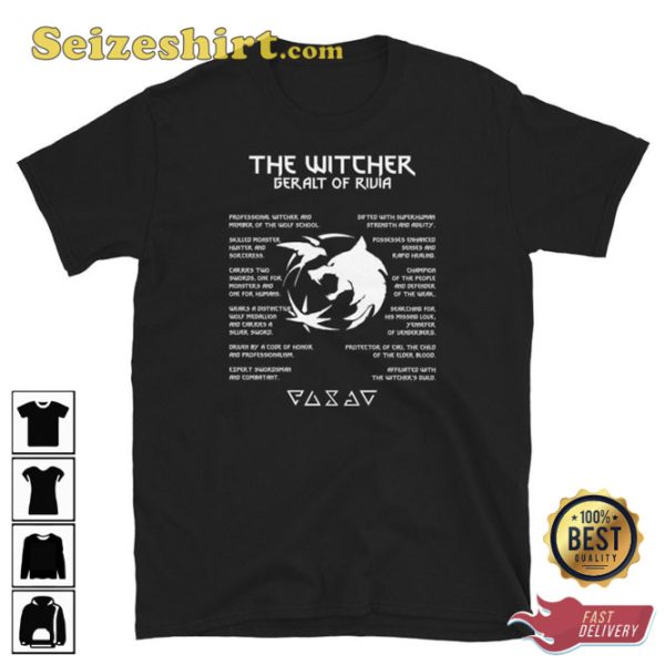 The Witcher Geralt of Rivia Unisex T-Shirt For Fans