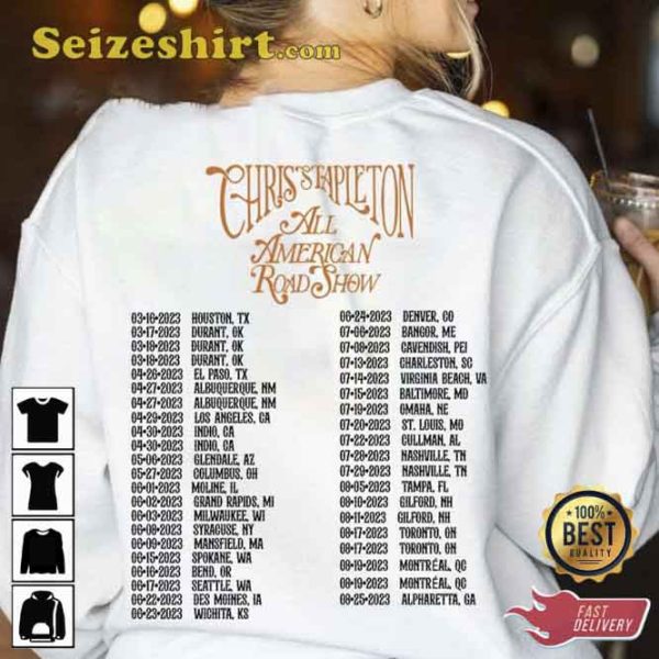 Tour 2023 Little Big Town Country Music Chris Stapleton Music 2 Side T-Shirt