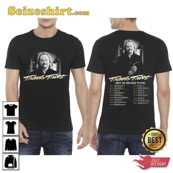 Travis Tritt Set In Stone Tour 2023 Country Music Shirt