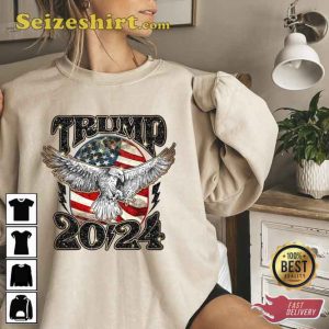 Donald Trump 2024 Maga Distressed Unisex Sweatshirt