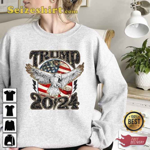 Donald Trump 2024 Maga Distressed Unisex Sweatshirt