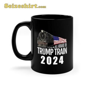 American Train All Aboard The Trump Train 2024 Coffee Mug