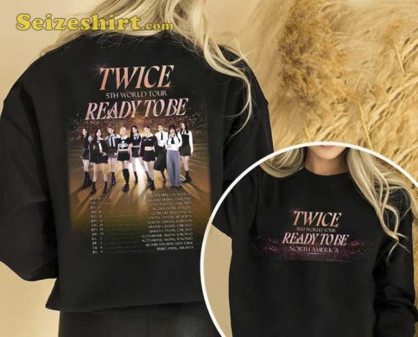 Twice 5th World Tour 2023 Ready To Be North American Shirt