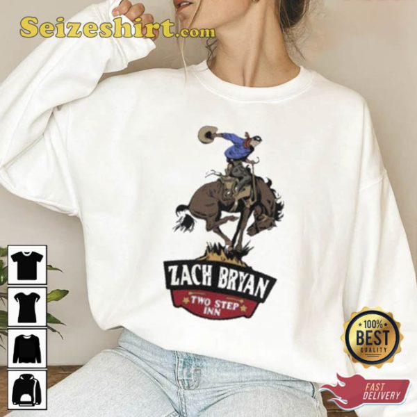 Two Step In Zach Bryan Vintage Music Tour Shirt
