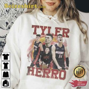 Tyler Herro Vintage Basketball Unisex Hoodie (1)