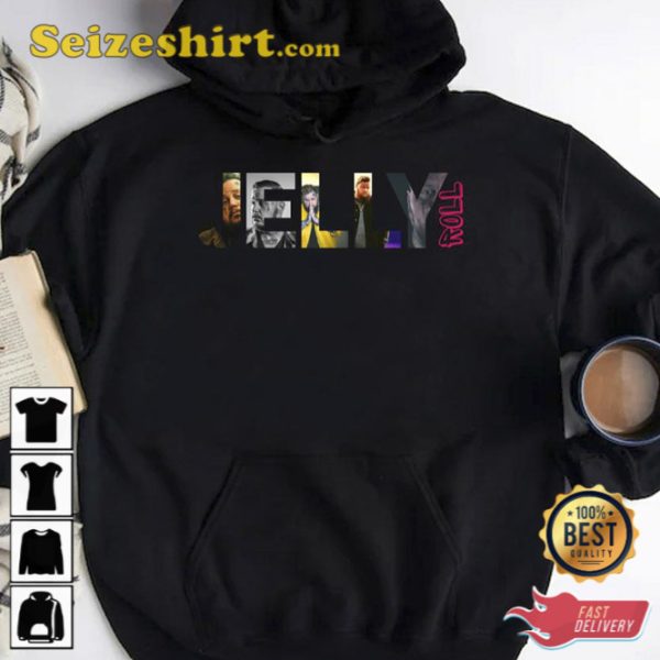 Typographic Design Jelly Roll Unisex T-Shirt Gift For Fan