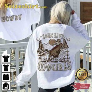 Vintage 90s Wild West Long Live Cowgirls Sweatshirt
