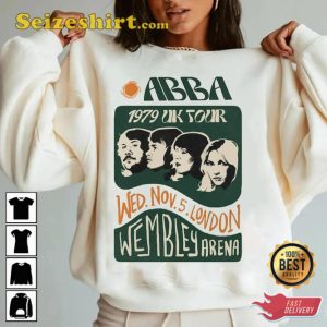 Vintage ABBA 1979 UK Tour Wembley Arena Unisex Tee