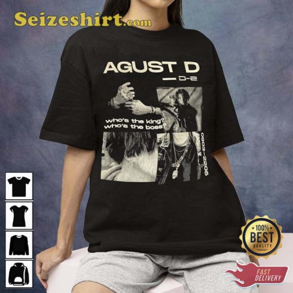 Vintage Agust D Whos The King Whos The Boss Tour 2023 Unisex T-Shirt