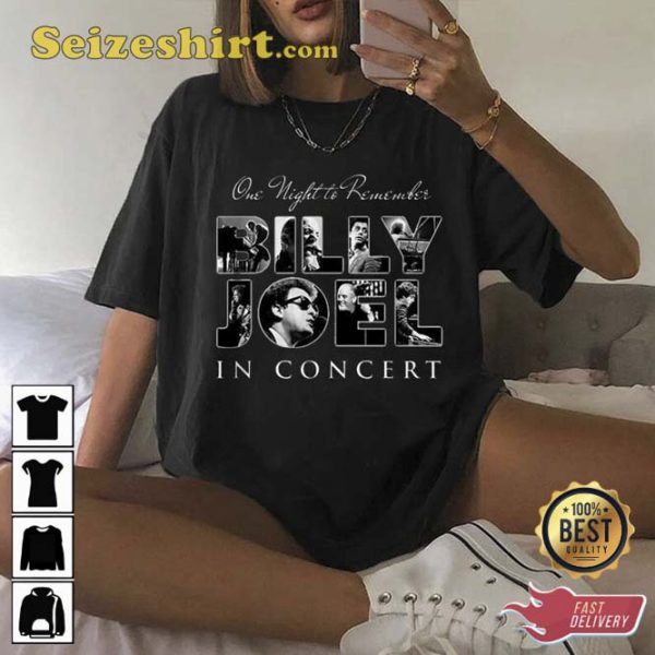 Vintage Billy Joel In Concert One Night Remember Unisex T-Shirt