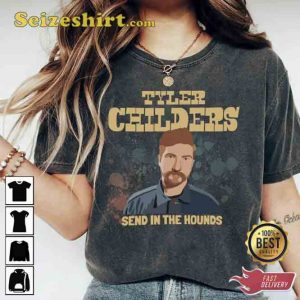 Vintage Tyler Childers Tour 2023 Send It The Hounds T-Shirt