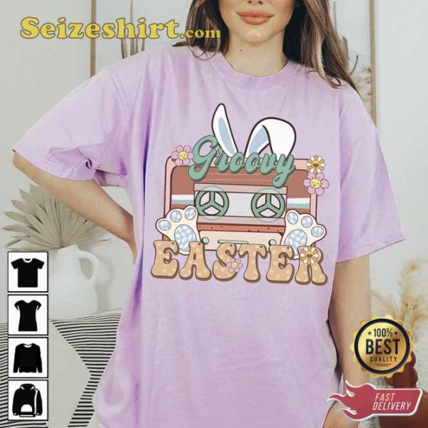 Vintage Easter Groovy Unisex T Shirt Gift Design