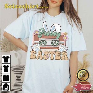 Vintage Easter Groovy Unisex T Shirt Gift Design