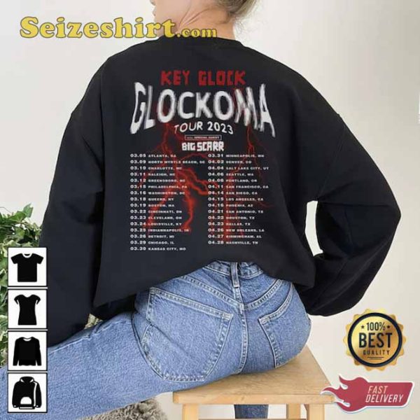 Vintage Key Glock 90s Style Sweatshirt Design Graphic