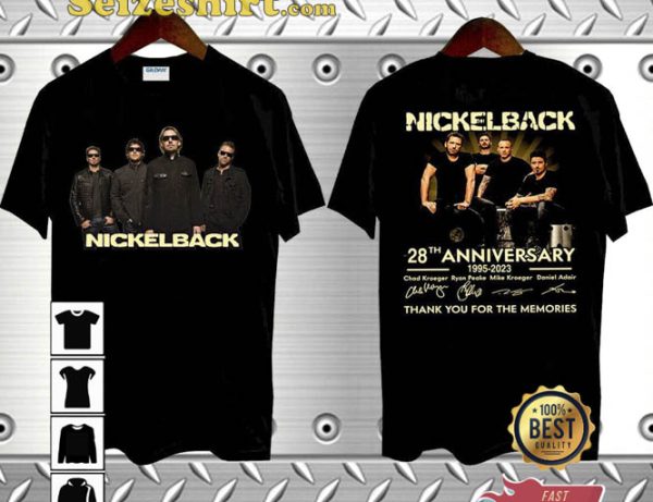 Vintage Nickleback 28th Anniversary 1995-2023 Tee Shirt