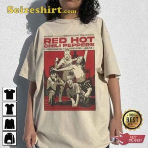 Vintage Retro Red Hot Chili Peppers Concert Graphic T Shirts