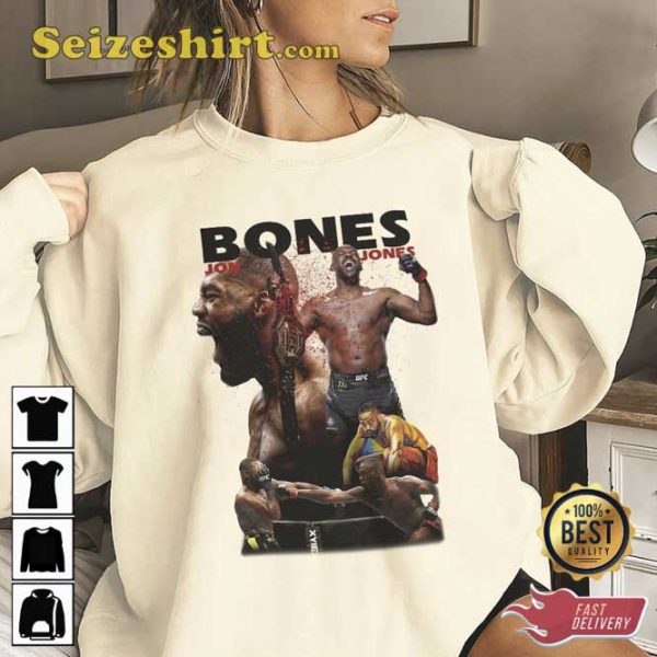 Vintage Style Jon Jones Boxing Graphic Tee Shirt