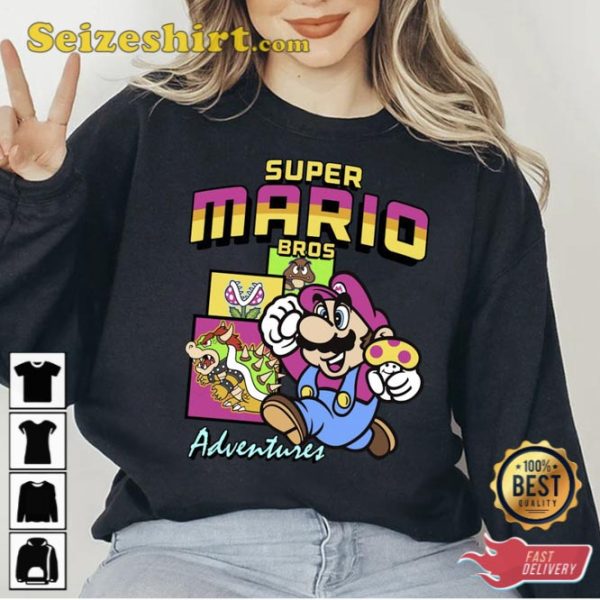 Vintage Super Mario Bros Adventures Nintendo Sweatshirt