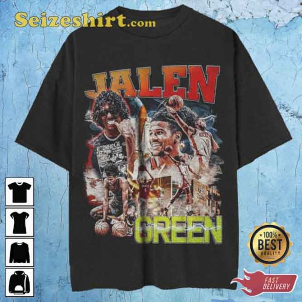 Vintage Wash Jalen Green T-shirt Bootleg Gift