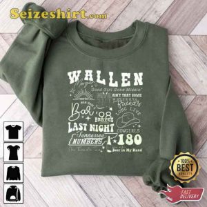 Wallen Last Night Country Music Tour Tee Shirt Design