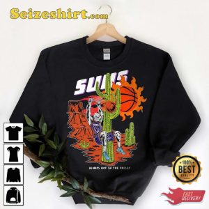 Warren Lotas NBA Devin Booker Always Hot in The Valley Phoenix Suns T-shirt3