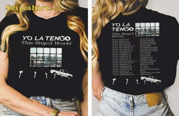 Yo La Tengo This Stupid World US Tour 2023 Tee Shirt