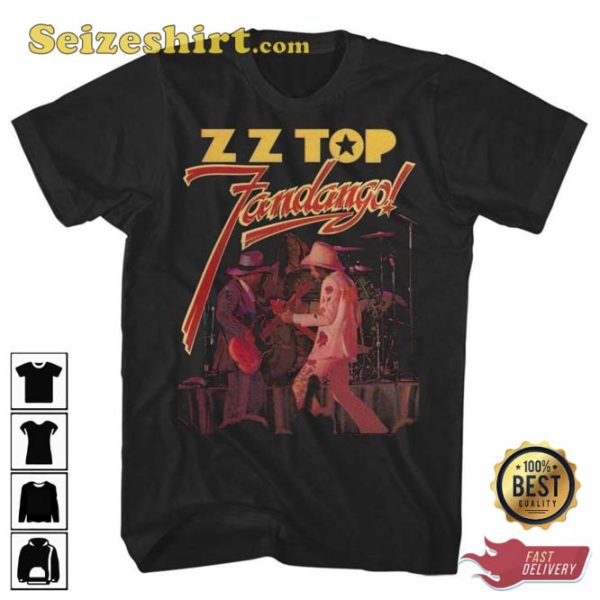 ZZ Top Fandango Got Me Under Pressure Black Adult T-Shirt