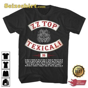 ZZ Top Jesus Just Left Chicago Texicali Tour 2016 T-Shirt