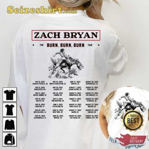Zach Bryan The Burn Burn Burn Tour 2023 Shirt