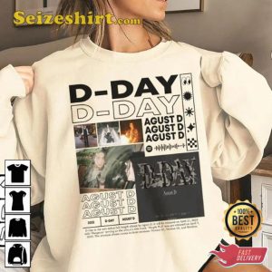 Agust D Kpop D-Day Inspired Graphic Tee Music Unisex Shirt Gifts For Fan