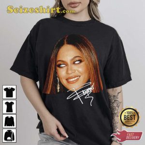 Beyonce Big Face Rap Tee Black Shirt