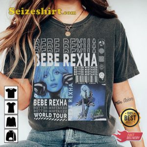Bebe Rexha World Tour Better Mistakes Album Vintage Tee Shirt