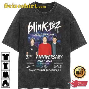 Blink-182 World Tour 2023 T-Shirt, Blink 182 T Shirt, Blink 182 Merch Tee, Vintage Blink 182 Shirt, Blink 182 Band Tee, Blink 182 Rock Shirt