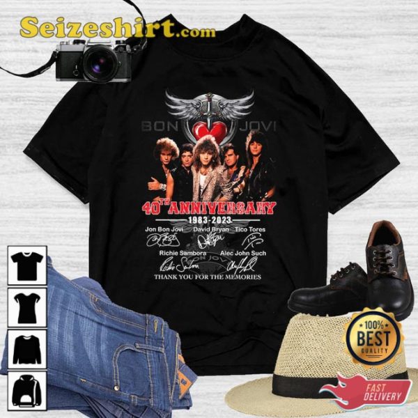 Bon Jovi 40th Anniversary 1983-2023 Gift For Fan T-Shirt