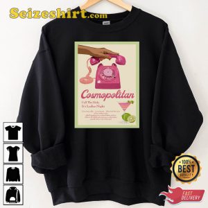 Cosmopolitan Sweatshirt Cocktail Crewneck Drinking Sweatshirt Cosmopolitan Recipe T-Shirt