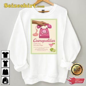 Cosmopolitan Sweatshirt Cocktail Crewneck Drinking Sweatshirt Cosmopolitan Recipe T-Shirt