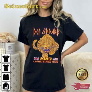1983 Def Leppard Leopard United States Tour Oversized Band Tee