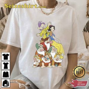 Disney Snow White Seven Dwarf Stack Graphic T-Shirt