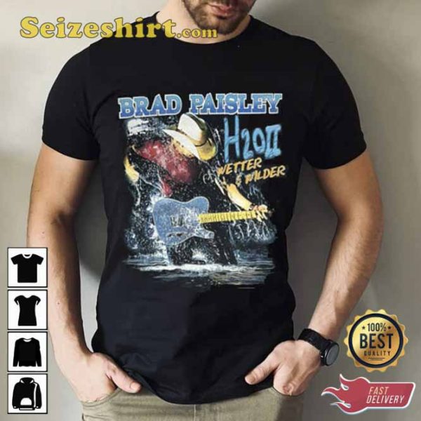 Distressed Brad Paisley H2O Wetter Wilder Tour Tee