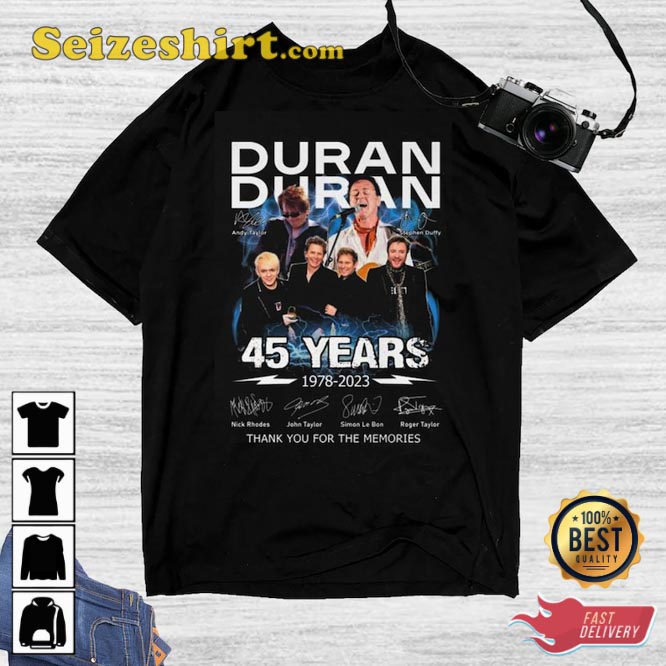 Duran Duran 45 Years Anniversary 1978 2023 Tee Shirt