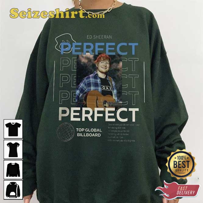 Ed Sheeran Perfect Top Global Billboard T-Shirt